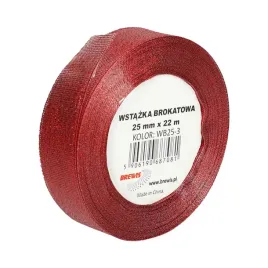 wstazka-brokatowa-25mm-wb25-3-czerwona-brewis