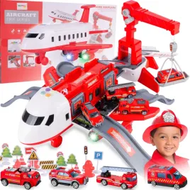 samolot-duzy-parking-lotnisko-dzwig-4x-samochody-auta-straz-pozarna