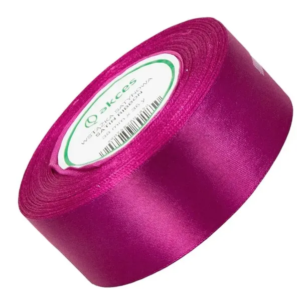 TASIEMKA wstążka SATYNOWA fuksja 38mm - 32mb