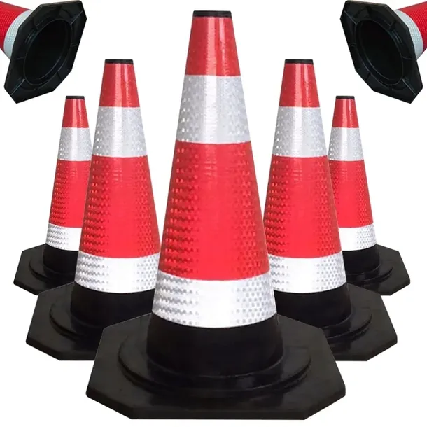 5 SZT PACHOŁEK DROGOWY OSTRZEGAWCZY SŁUPEK SKŁADANY ODBLASKOWY 40 CM