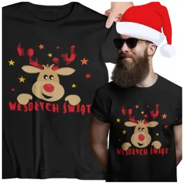 koszulka-swiateczna-meska-wesolych-swiat-swieta-mikolaja-renifer-premium