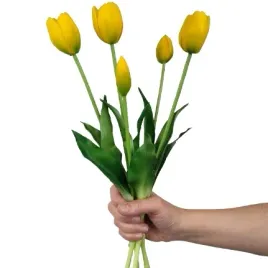 tulipany-zolte-silikonowe-bukiet-5-szt-40-cm-jak-zywe