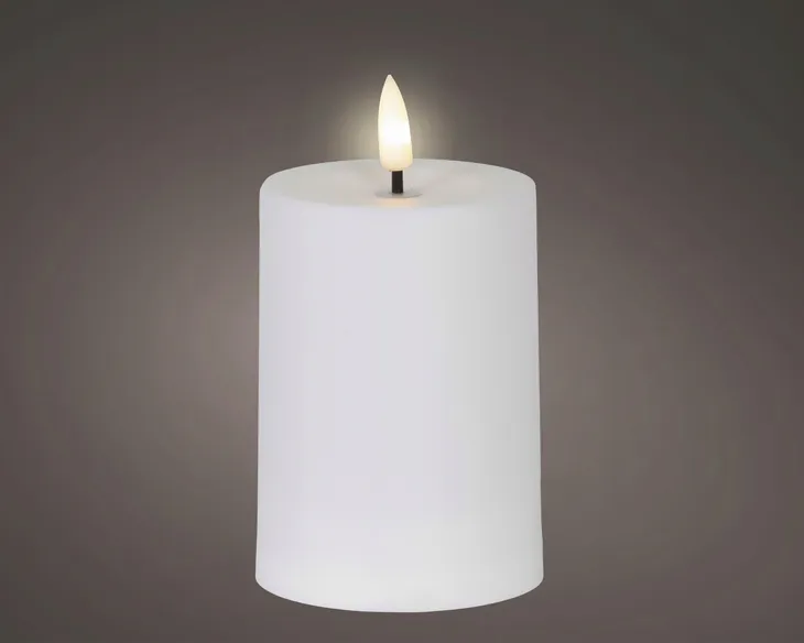 ŚWIECA biała SOLARNA LED świeca na zewnątrz czujnik zmierzchu 10 cm