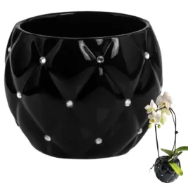 doniczka-16-x-13-cm-ceramiczna-czarna-krysztalki-glamour
