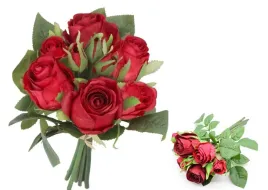 roza-sztuczna-roze-czerwone-bukiet-gesty-jak-zywe-27-cm