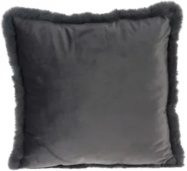 poduszka-szara-welur-z-futerkiem-45-cm