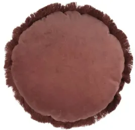 poduszka-ciemny-brudny-roz-okragla-welur-z-fredzla