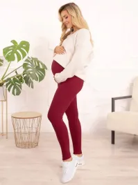 legginsy-ciazowe-ocieplane-bordowe