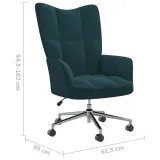 fotel-niebieski-obity-aksamitem