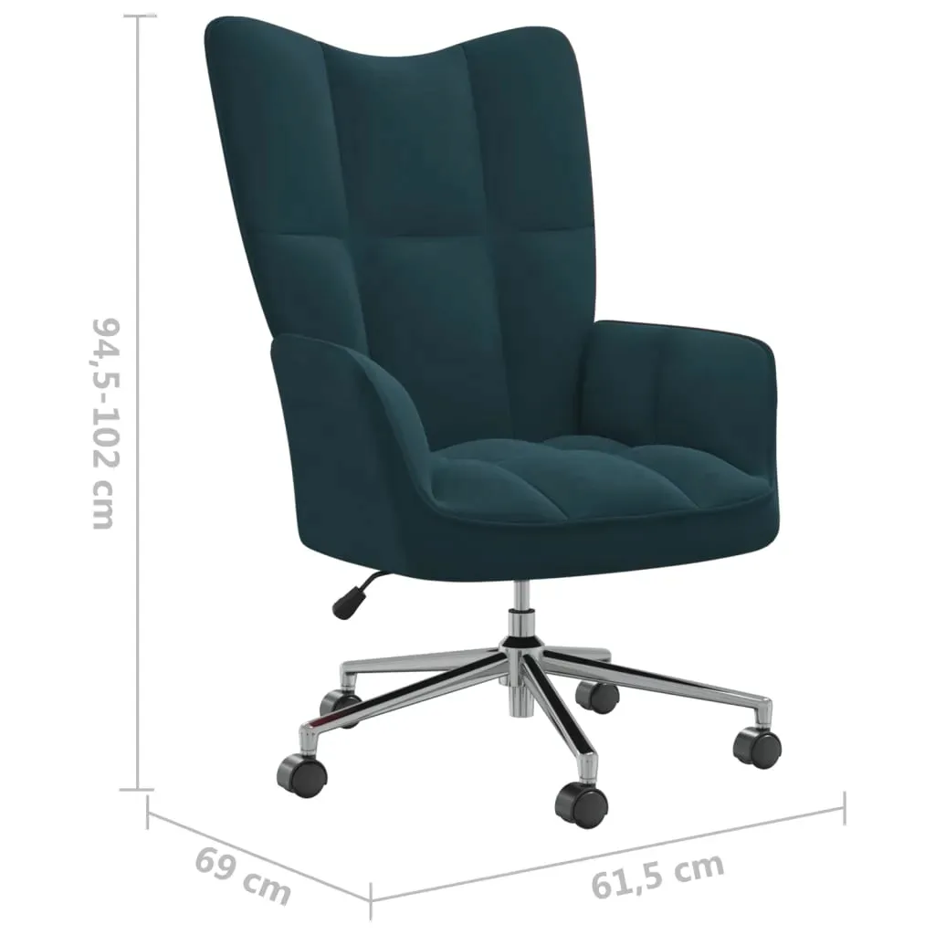 fotel-niebieski-obity-aksamitem