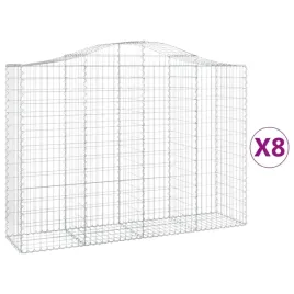 kosze-gabionowe-8-szt-200x50x140-160-cm-galwanizowane-zelazo