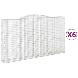 kosze-gabionowe-6-szt-400x50x220-240-cm-galwanizowane-zelazo