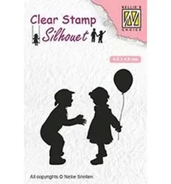 stempel-przezroczysty-nellies-choice-sil046-dzieci-z-balonikiem