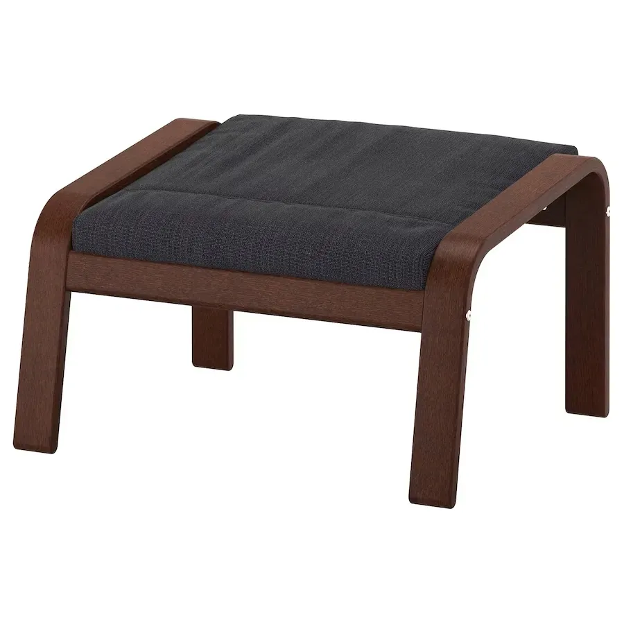 ikea-poang-podnozek-brazowy-hillared-antracyt