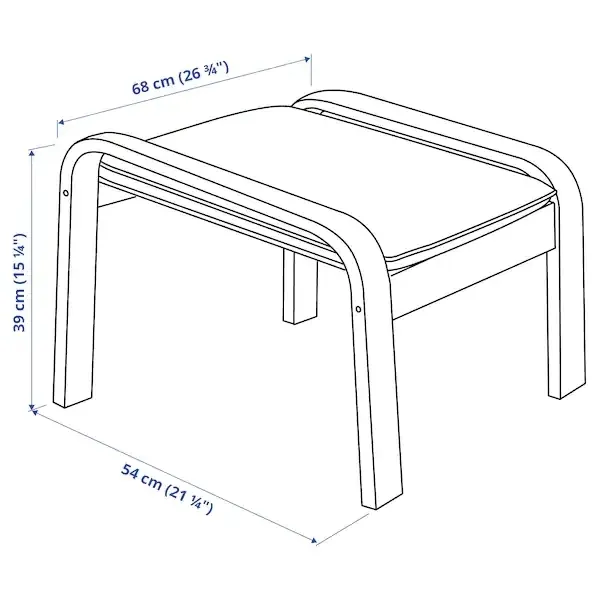 ikea-poang-podnozek-brazowy-hillared-antracyt-stan-nowy