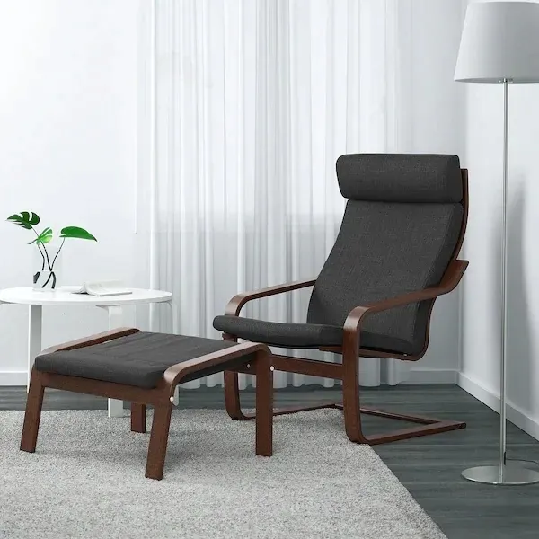 ikea-poang-podnozek-brazowy-hillared-antracyt