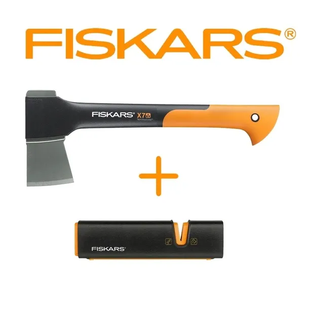fiskars-siekiera-x7-xs-ostrzalka-xsharp-set-stan-nowy-kod-producenta-129048
