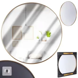 lustro-scienne-zlote-wiszace-okragle-kolo-w-zlotej-metalowej-ramie-50-cm