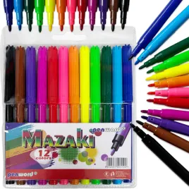 mazaki-pisaki-flamastry-penword-kolorowe-12-kolorow-do-szkoly-rysowania
