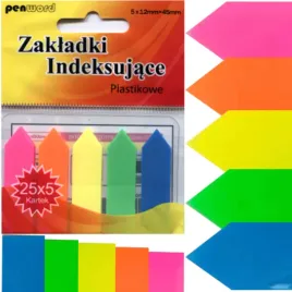 karteczki-kolorowe-samoprzylepne-indeksujace-plastikowe-5x25szt-12mmx45
