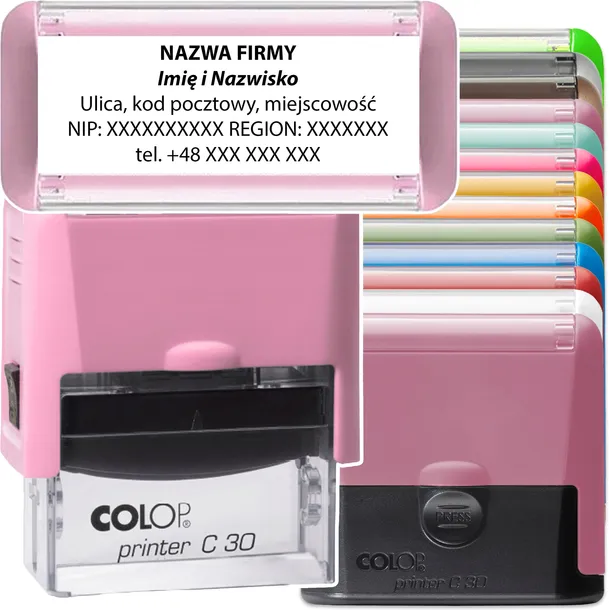 Pieczątka firmowa COLOP Printer Compact PRO C30 odbicie 47x18mm 16 kolorów