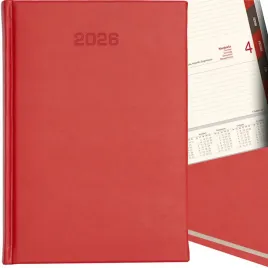 kalendarz-dzienny-a5-terminarz-2026-ksiazkowy-notes-planer-czerwony