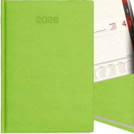 kalendarz-dzienny-a5-terminarz-2026-ksiazkowy-notes-planer-jasno-zielony