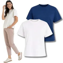 luzna-koszulka-damska-krotki-rekaw-top-t-shirt-2-pak-bawelna-moraj-xxl