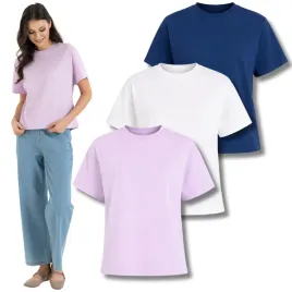 luzna-koszulka-damska-krotki-rekaw-top-t-shirt-3-pak-bawelna-moraj-3xl