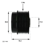 sprzeglo-alternatora-ford-transit-2c1u10a352aa-stan-nowy