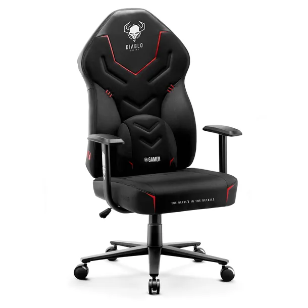 Fotel Gamingowy Obrotowy Czarny Diablo X-Gamer Normal Size Dark Obsidian