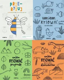 pakiet-4x-prze-rysuj-umiem-rysowac-zwierzeta-przyrode-dinozaury