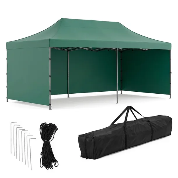 Namiot handlowy 3x6 m ogrodowy, pawilon na imprezy, catering zielony