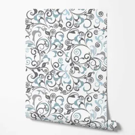 tapeta-na-sciane-niebieskie-brazowe-lodygi-biale-tlo-do-salonu-sypialni