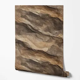 tapeta-na-sciane-kamien-efekt-3d-brazowy-linie-do-przedpokoju-sypialni
