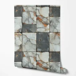 tapeta-na-sciane-kamien-sciana-plytki-pekniecia-szary-bialy-do-sypialni