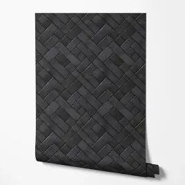 tapeta-na-sciane-imitacja-cegly-czarny-geometria-do-sypialni-salonu