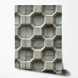 tapeta-na-sciane-geometria-imitacja-betonu-efekt-3d-plastry-do-kuchni