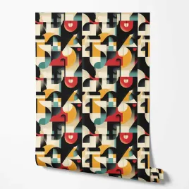 tapeta-na-sciane-abstrakcja-ksztalty-malownicze-geometria-do-salonu