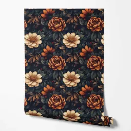 tapeta-na-sciane-floral-kolorowe-kwiaty-liscie-do-jadalni-kuchni-biura