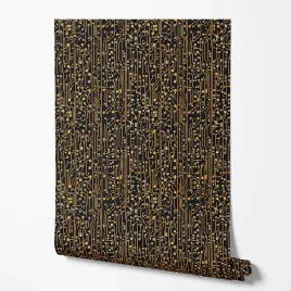 tapeta-na-sciane-geek-zlote-obwody-elektryczne-do-pokoju-nastolatka