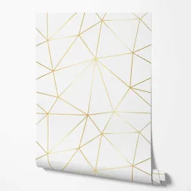 tapeta-na-sciane-wzor-geometryczny-zloty-bialy-do-biura-jadalni-kuchni