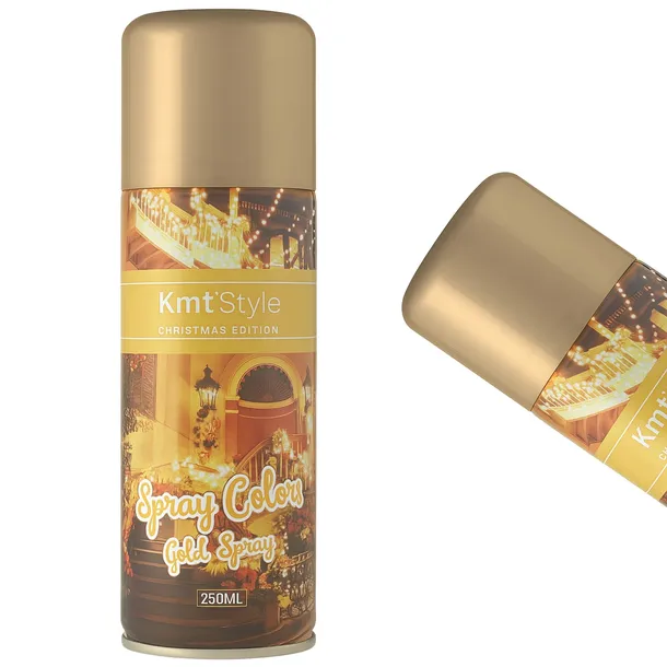 Spray dekoracyjny złoty GOLD Spray do ozdób, choinek i stroików
