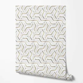 tapeta-na-sciane-efekt-3d-zlote-linie-biale-paski-ecru-tlo-do-biura