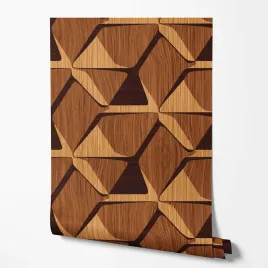 tapeta-na-sciane-dekoracja-nowoczesna-drewniany-motyw-do-kuchni