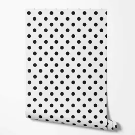 tapeta-na-sciane-czarne-kropki-symetria-biale-tlo-do-jadalni-kuchni-salonu
