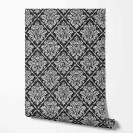 tapeta-na-sciane-styl-barokowy-ornamenty-czarne-tlo-do-sypialni-salonu