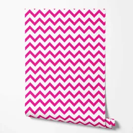 tapeta-na-sciane-rozowe-biale-zygzaki-do-pokoju-nastolatka-sypialni