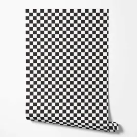 tapeta-na-sciane-mala-kratka-szachownica-czarno-biala-do-sypialni