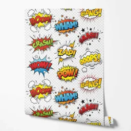 tapeta-na-sciane-napisy-kreskowka-dymki-mlodziezowe-do-pokoju-dziecka